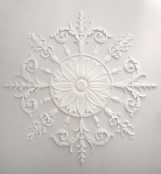 Fibrous plaster ceiling decoration